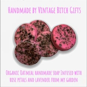 New Popular Handmade Organic Oat Lavender & Rose Infused Bar Soap (PRICE FIRM)